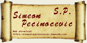 Simeon Pečinoćević vizit kartica